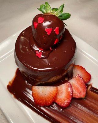 Chocolate covered strawberry cheesecake Valentine's special