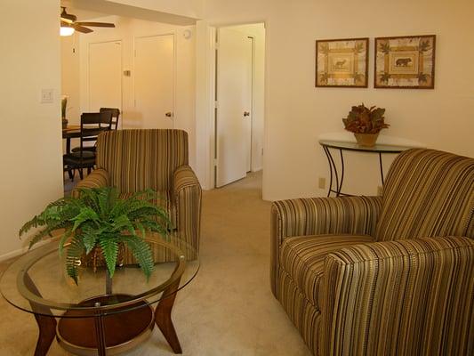 One bedroom living area.