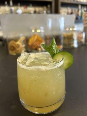 Mint and Cucumber Whiskey Sour