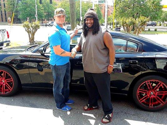 Big Rod going home happy with his 22's on his 2016 charger!