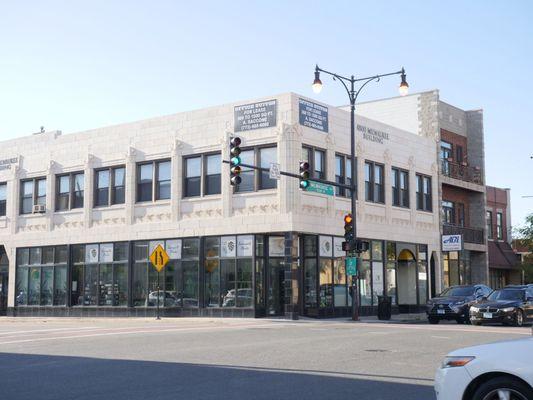 Sunnyside Plants houseplants and gift shop the historic 4800 N. Milwaukee Building storefronts in Jefferson Park, Chicago