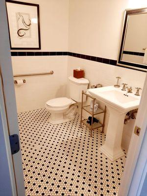 Powder room of the Joshua Hill suite on the 2nd floor.