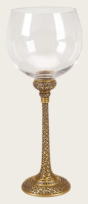 Collectible Stemware: Lostwax in Bronze with Swarovski Crytls