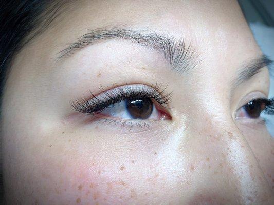 Lash extensions done by Irene