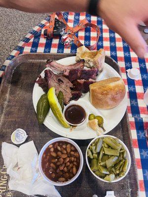 Green beans , beans brisket