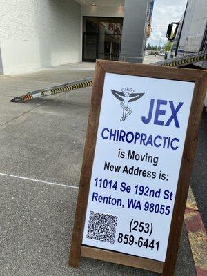 As of 06/02/2023 Jex Family Chiropractic moved to: 11014 SE 192nd. St., Renton WA. 98055