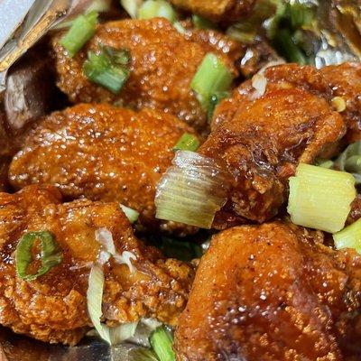 Spicy garlic Asian wings