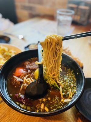 Tomato brisket noodle soup - my fave!