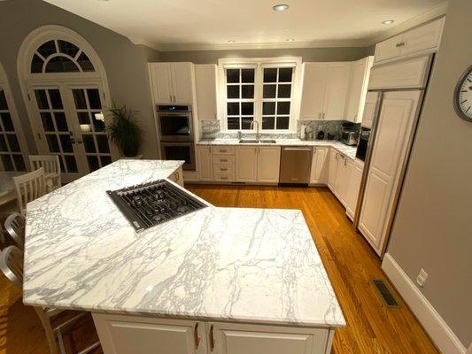 Charlotte Kitchen Remodel - Calacatta Waimea Marble