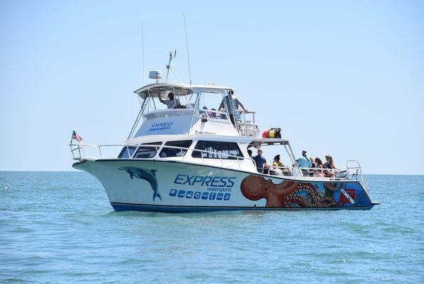 The Scuba Express, our dive and cruise boat