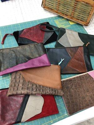 Custom leather clutches