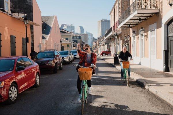 The streets of New Orleans two blocks from the rental company.