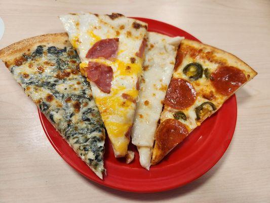 Nice assorted pizza