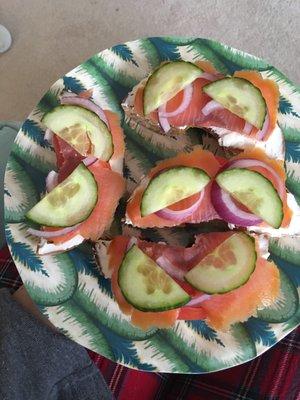 Bagel & Lox made at home