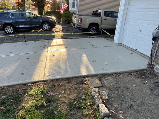 Widened my driveway. Prior to the work, half of the driveway was grass.