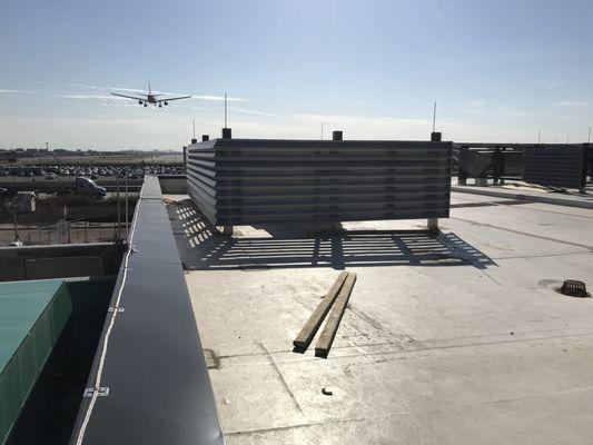 Modern lightning protection system installation photo featuring advanced lightning rods, surge suppression, lightning arrestors, NJ, PA, DE.