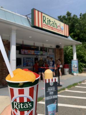 Mango and Swedish Fish Italian Ice