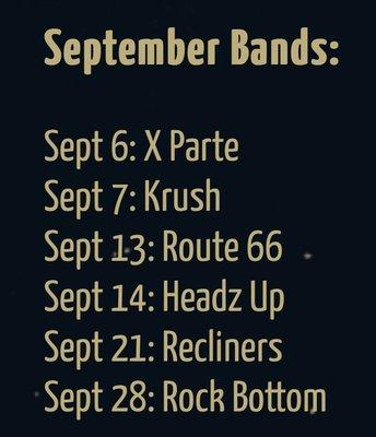 Sept 2024 Bands