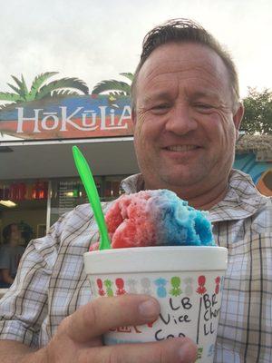 Happy day. Legit shave ice in Centerville.