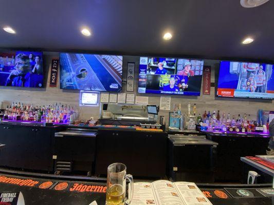 Bar area with TVs!