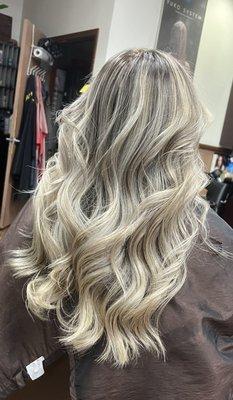 Ash blonde balayage by Tammy