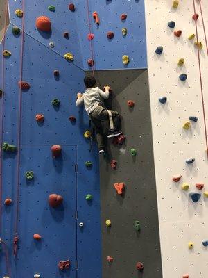 Rock climbing fun.