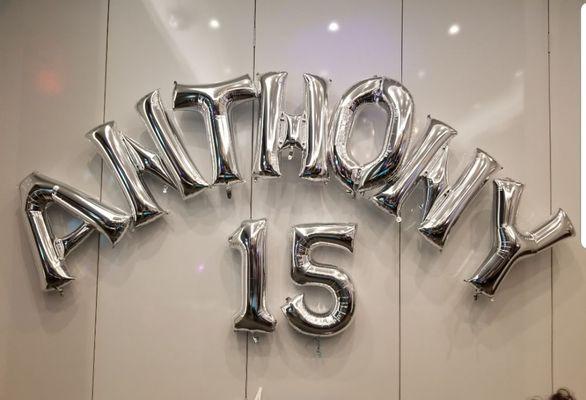 NAME ARCH
34 IN. FOIL BALLOON
DONE BY: MARLENE