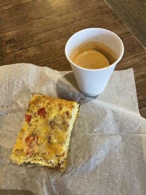 Casserole and expresso