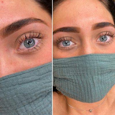 Lash Lift and Tint, Brow Shaping and Tint