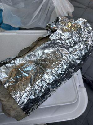 Foil too expensive to actually fully wrap my 12.00 burrito