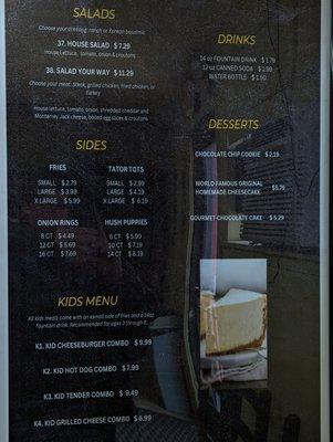 Dessert Menu 3/20/2023