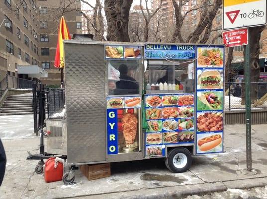 Reheating meat for lunch hour.