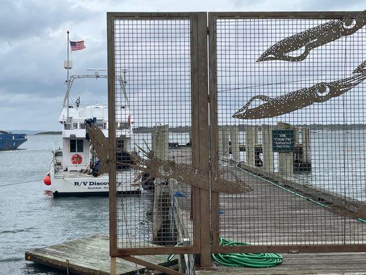 Dock with research vessel