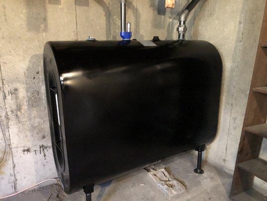 You know you're a middle-aged homeowner when you get excited about a new oil tank!  (Granby 240gal, Skinny)