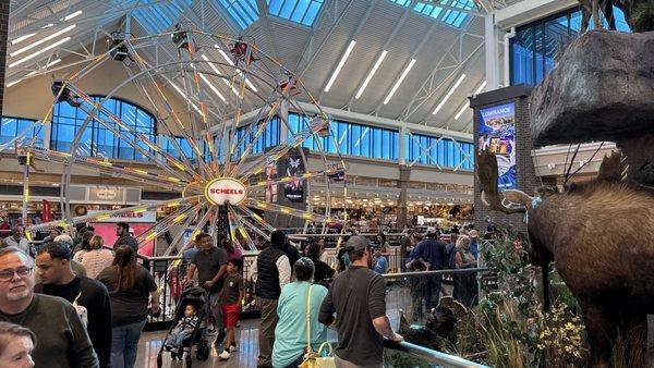 Another view of the interior showing the Ferris wheel