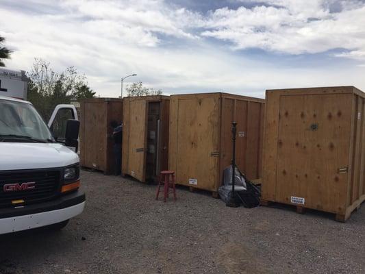 4 UHaul Boxes to unload into storage took about 2 hours, super fast, efficient and with such care!