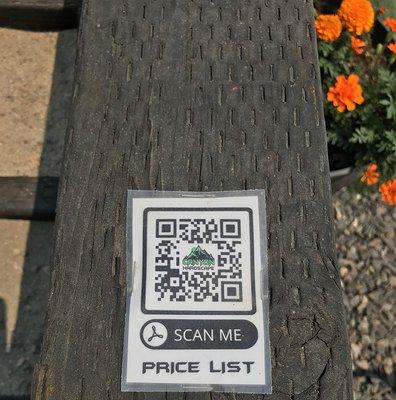 Price List QR code for Canyon Hardscape Supply