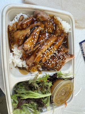 Chicken thigh teriyaki plate