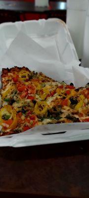 This is the Al Green (veggie pizza)