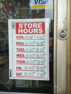 Store Hours - 1.11.18