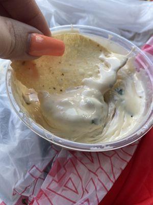 Homemade queso