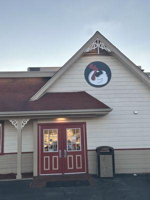 Looking at the east door in to the restaurant.