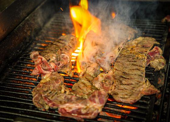 Carne Asada grilling