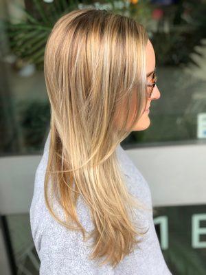 Full Balayage Highlight by owner Wesley.