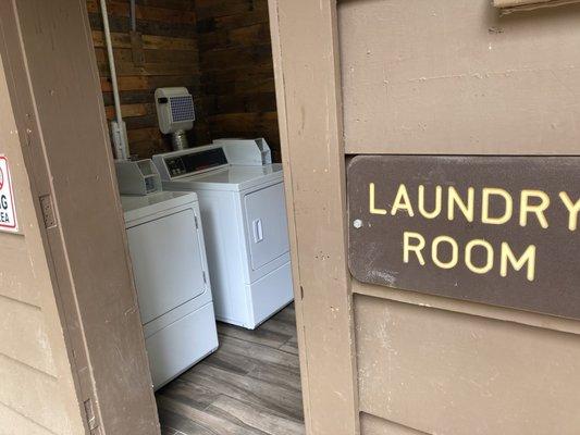 They had a laundry room which took $3 to complete a load with detergent available at the camp store