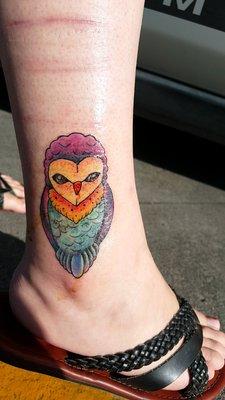 My beautiful owl Michelle tattooed!