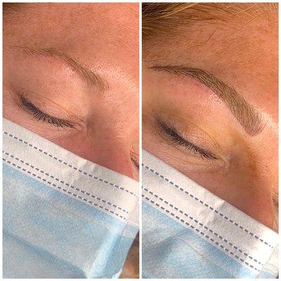 Before // After Microblading + Powder