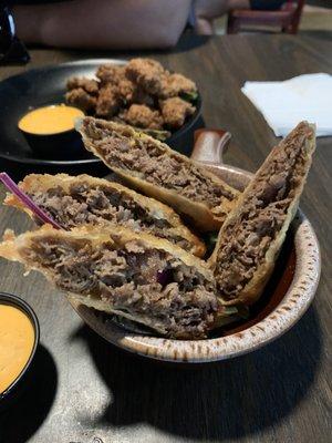 Cheesesteak egg rolls