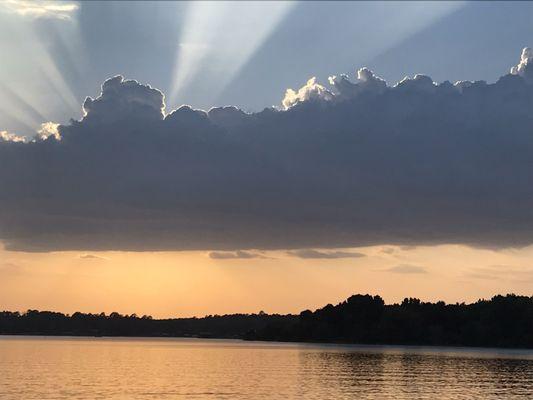 Beautiful view of the lake.