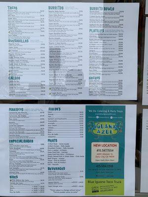 Full Menu